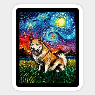 Icelandic Sheepdog Night Sticker